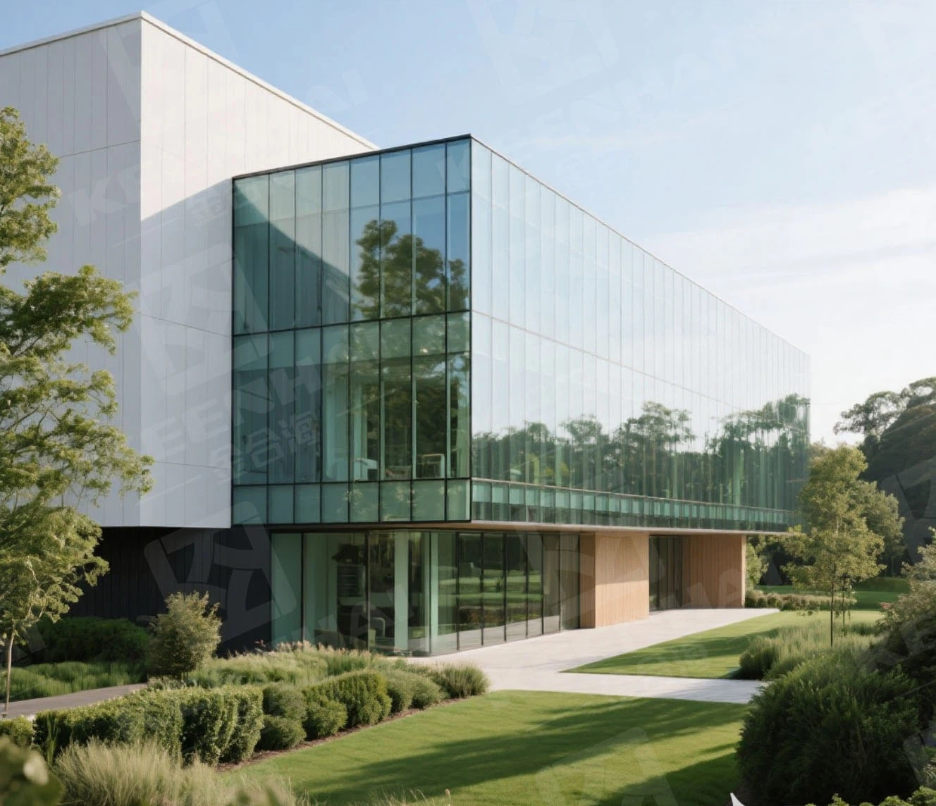Residential Half Hidden Glass Curtain Wall Residential Half Hidden Glass Curtain Wall