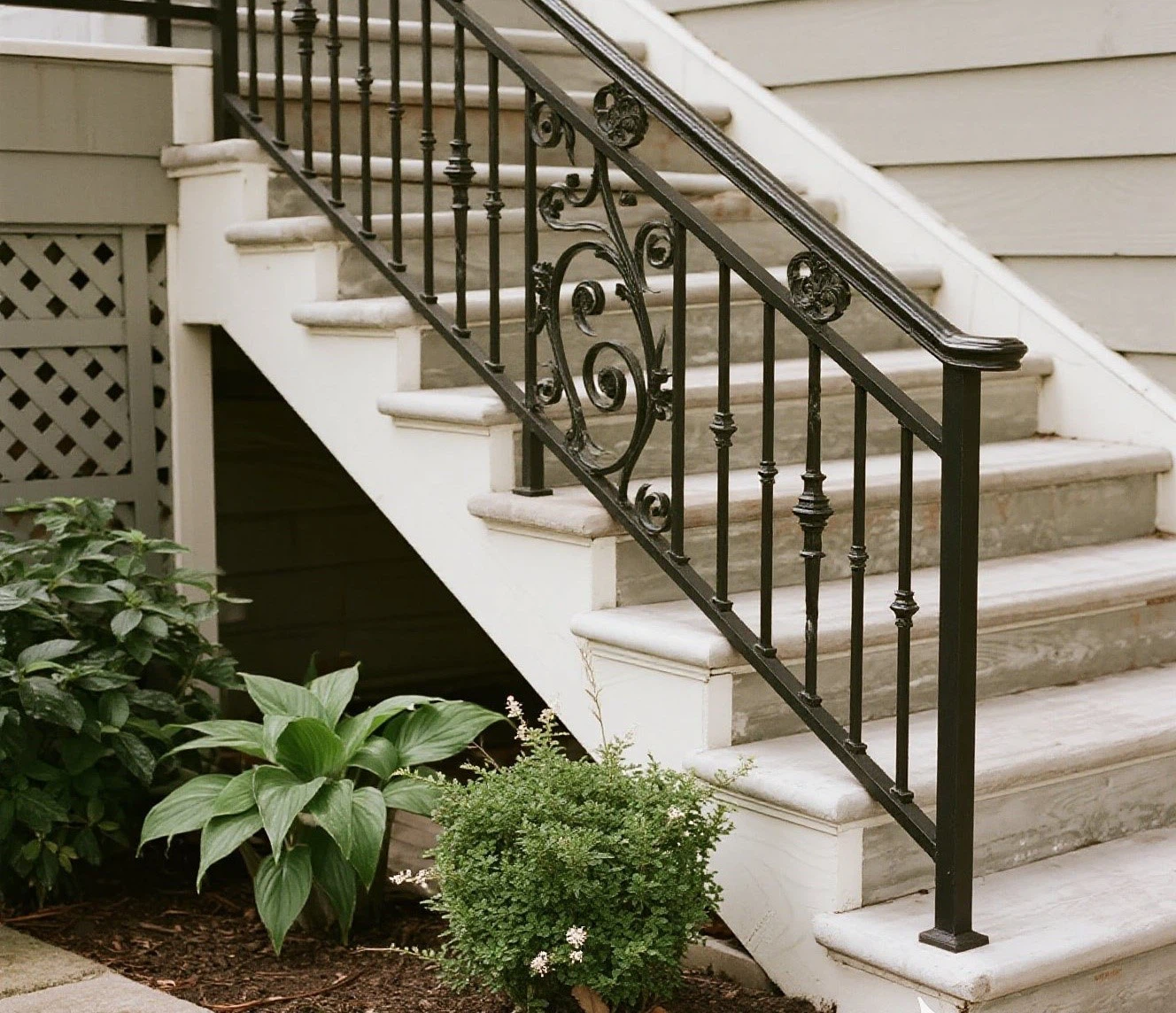 Outdoor forged iron staircase railings material Outdoor forged iron staircase railings material
